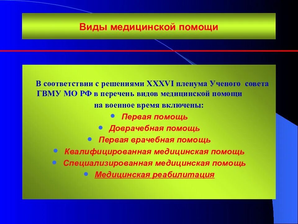 Решение медицинский совет. Виды медицинской помощи. Виды медицинской помощи военнослужащим. Вид медицинской помощи это перечень. Виды медицинской помощи время.