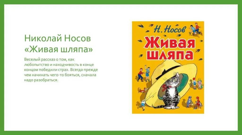 Отзыв живая шляпа носова. Краткий перессказ Носов "Живая шляпа". Н Носов Живая шляпа главные герои.