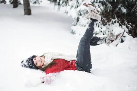 Девушки В Снегу - 58 фото
