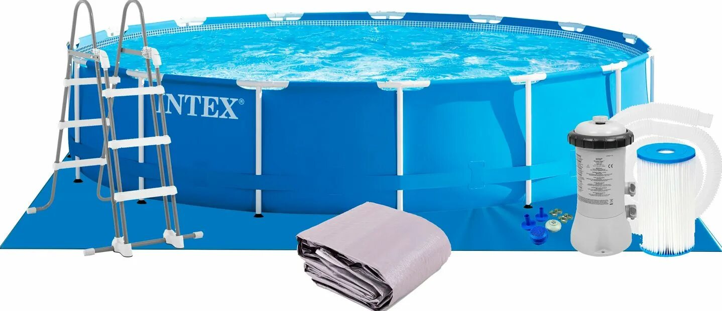Бассейн intex metal frame pool. Бассейн intex metal frame 28242. бассейн каркасный с фильтром 457*122 см intex 28242. каркасный бассейн intex metal frame 457х122 см, 16805 л 28242. каркасный бассейн intex metal frame 28242, 457х122 см (комплект).