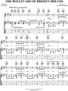 Boulevard of broken dreams аккорды
