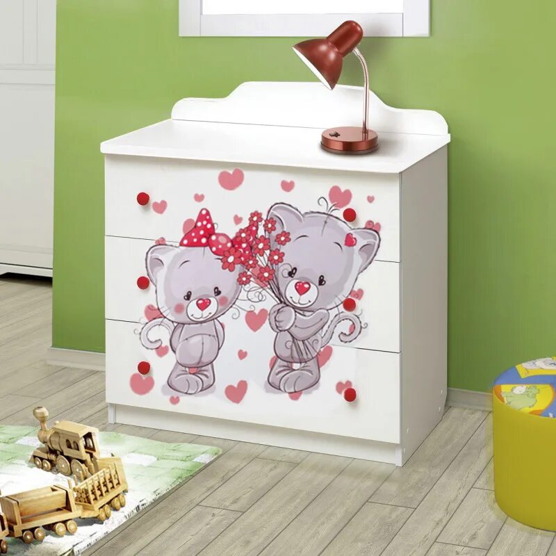 Комод с пеленальным столом рисунок котенок. Комод котенок. Комод пеленальный с котиком. Комод детский альтернатива 44 котёнка. Комод котенок.