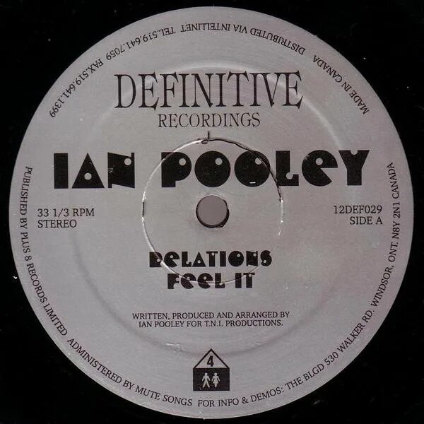 Ian records. Ian pooley. lan pooley dj. no definition records.