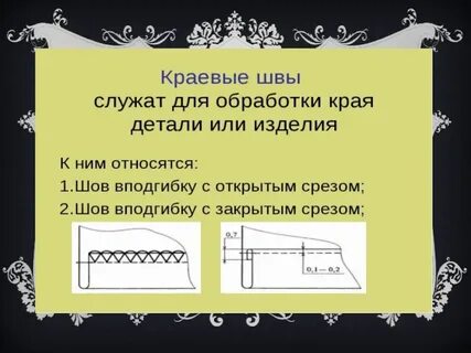 Машинные швы 6 класс презентация