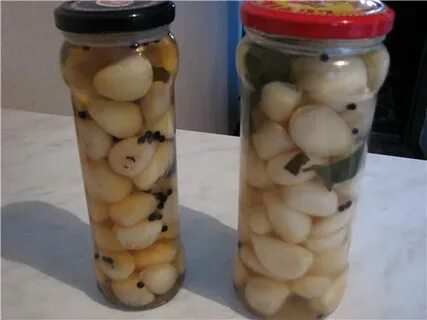 Маринованный чеснок с луком на зиму