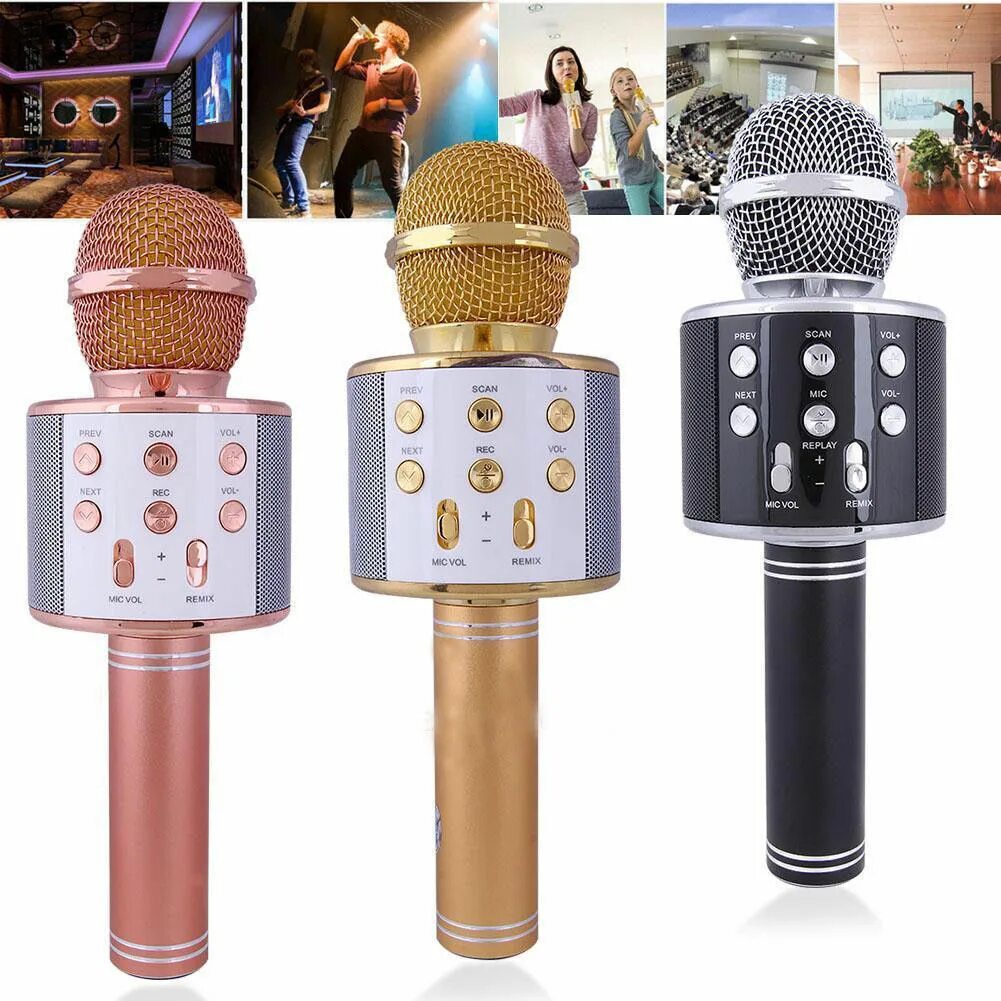 Микрофон bluetooth usb. Караоке микрофон ws-858. микрофон handheld ktv ws-858. караоке микрофон handheld ktv 858. wireless microphone ws-858.