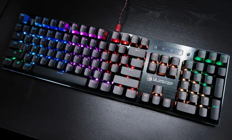 Lk gaming keyboard infrared optic shaft