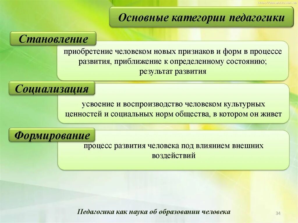 Категории педагогики педагогический процесс. Основные категории педагогики формирование развитие. Основные категории педагогики образование воспитание обучение. Категории воспитания в педагогике.