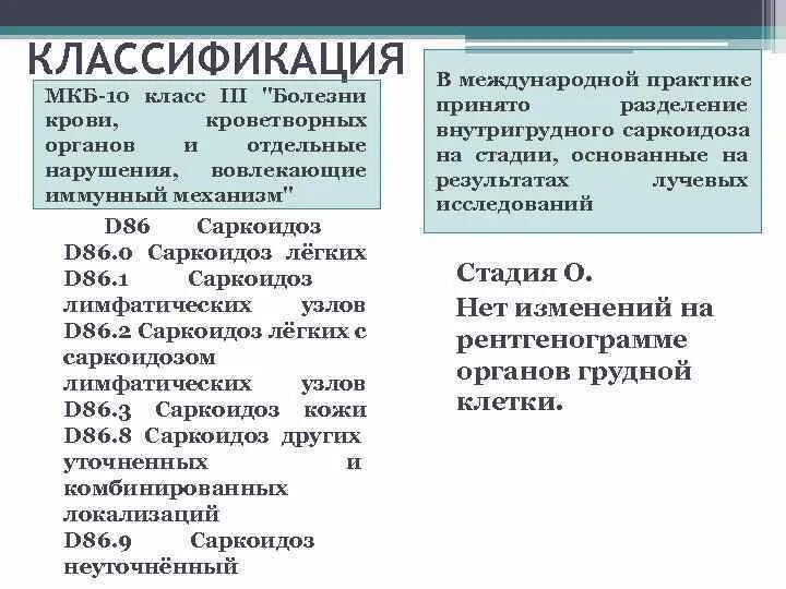 Саркоидоз код по мкб 10 у взрослых. Саркоидоз болезнь бенье-бека-шаумана. саркоидоз классификация. саркоидоз легких классификация. саркоидоз формулировка диагноза.