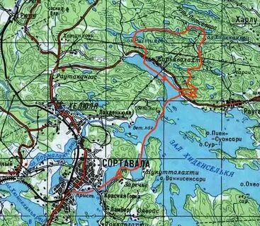 Горы карелии карта