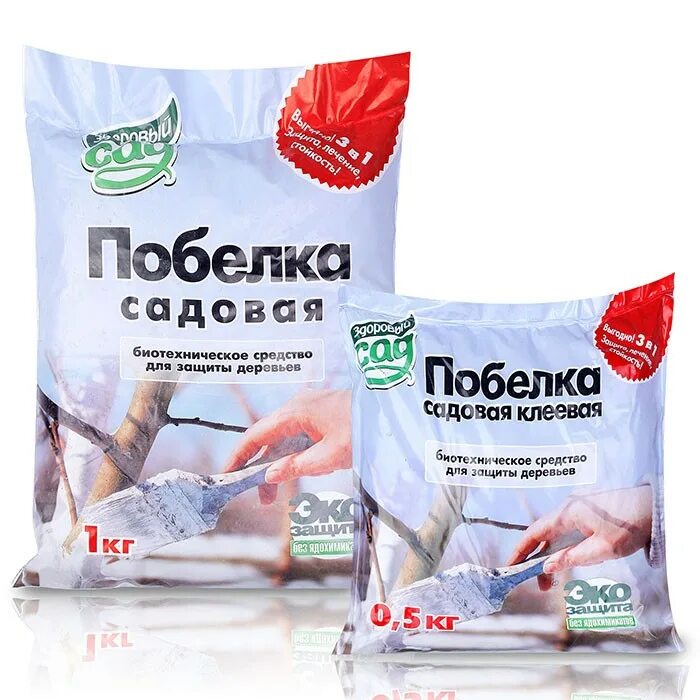 Сухая побелка для деревьев. Побелка садовая здоровый сад 1кг. побелка садовая 0.5 кг. побелка садовая 1.0кг. побелка садовая кхз /0,5кг.