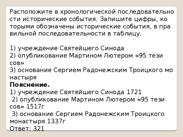 Событие священной истории. Расставь в последовательности события священной истории:. Исторические события в правильной последовательности в таблицу. Опубликование Мартином Лютером 95. Определение последовательности исторических событий 5 класс.