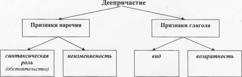 Схема деепричастия 7 класс
