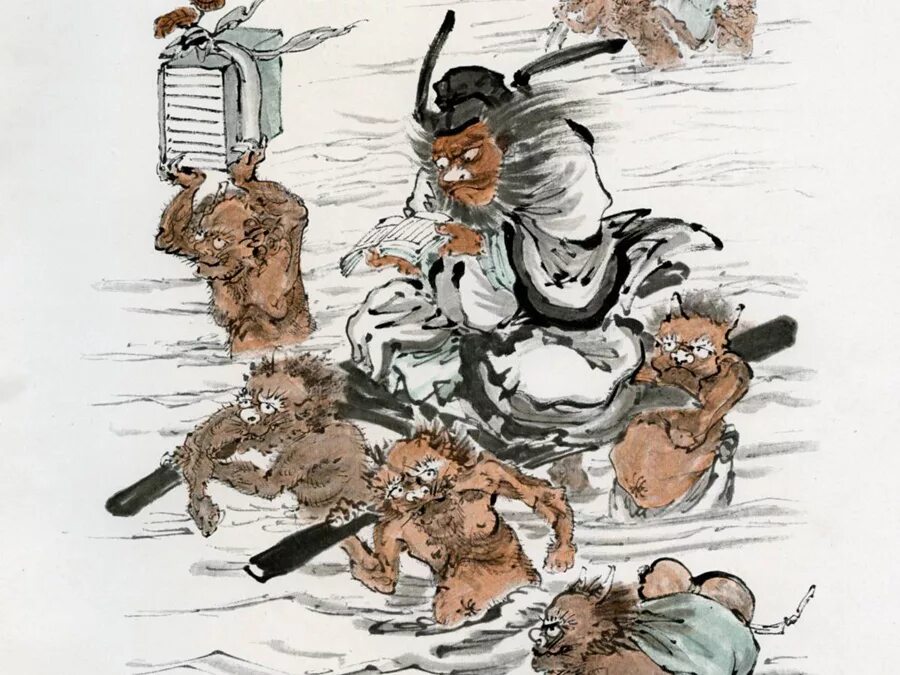 Китайский дух. Гаки японская мифология. Ямауба мифология. Злые духи китая. Яогуай китайская мифология.