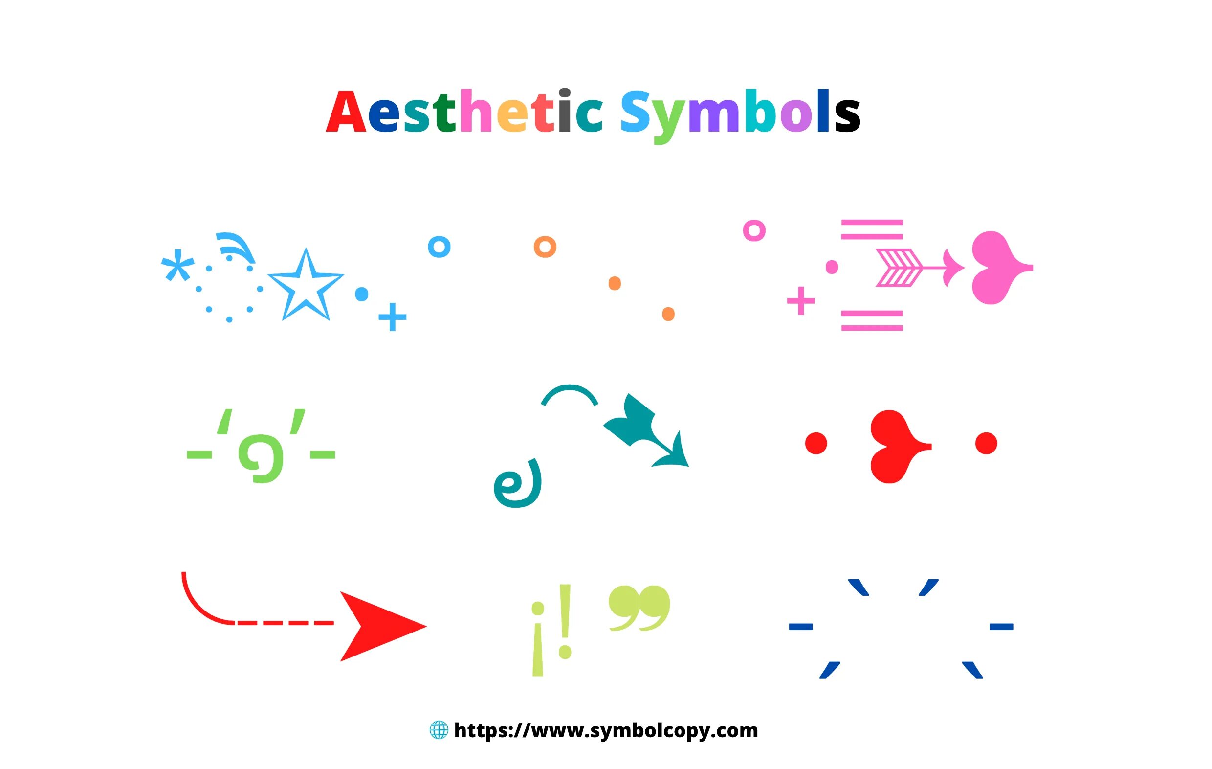 Esthetic symbols. Aesthetic symbols.