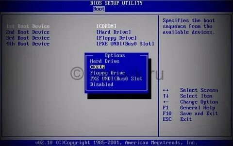 Настройка setup utility