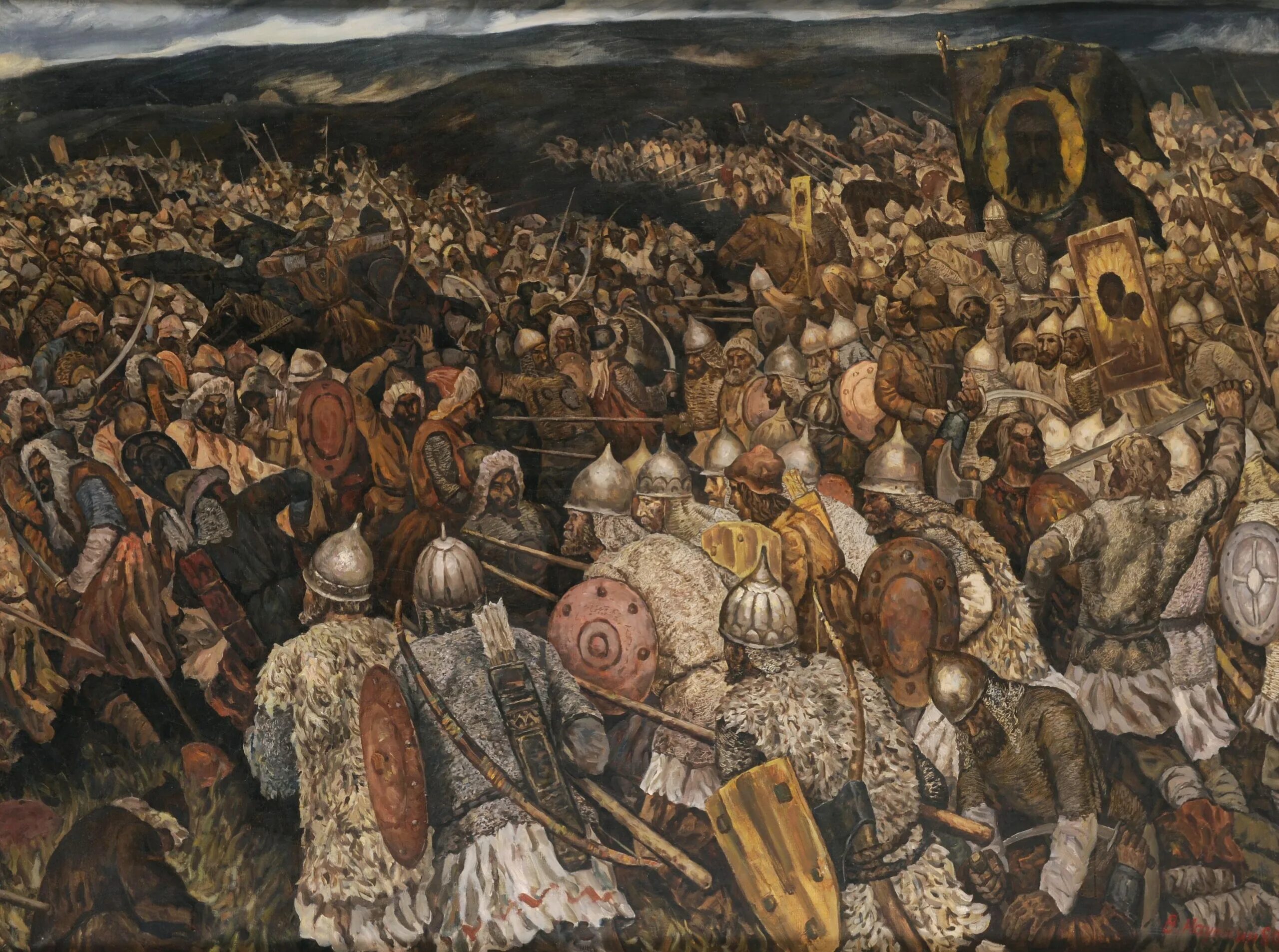 Поле битвы донского. Куликовская битва адольф ивон 1859. куликово поле 1380. куликовская битва на холсте. бегство мамая куликовская битва.