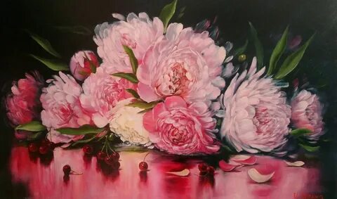 Красивая картина пионы