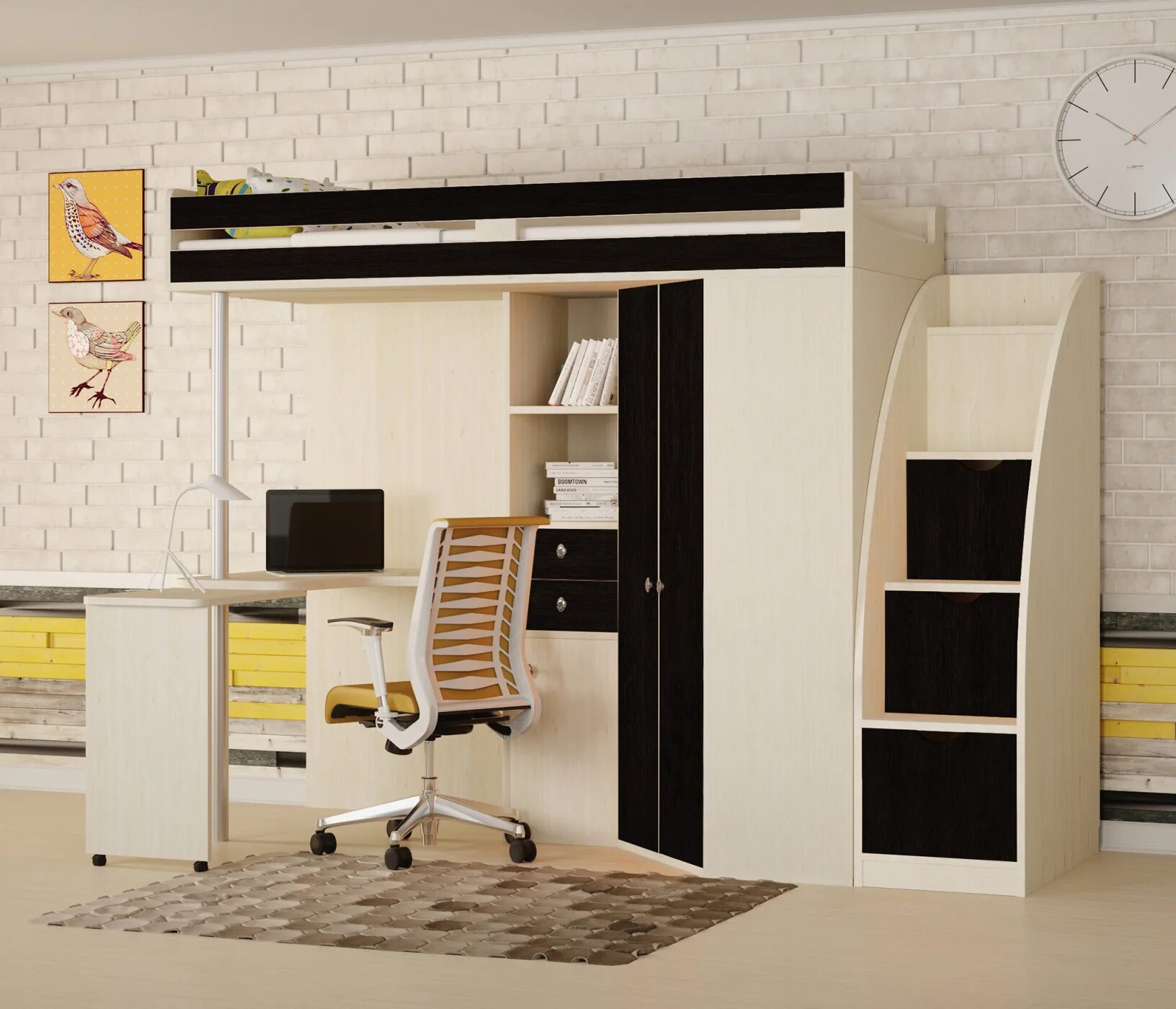 02. Кровать белый слон golden kids 10. Двухъярусная кровать с рабочим местом. Кровать-чердак polini simple. Школьный уголок с кроватью.