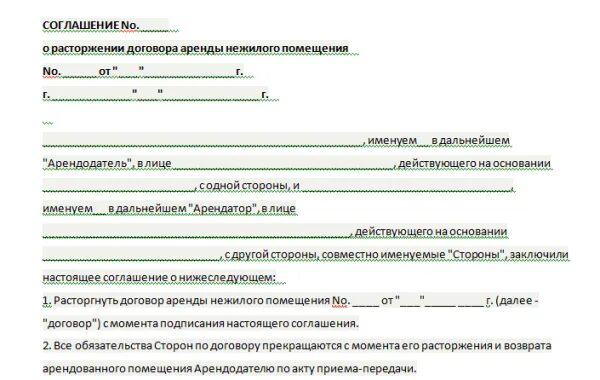 Досрочное расторжение договора аренды образец. Договор о прекращении аренды нежилого помещения образец. Соглашение о прекращении договора найма жилого помещения. Соглашение о расторжении договора аренды нежилого помещения образец. Уведомление о досрочном расторжении договора найма жилого помещения.