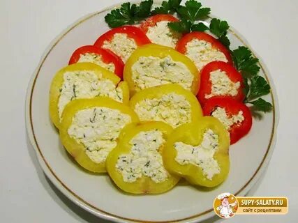 Перцы с брынзой запеченные
