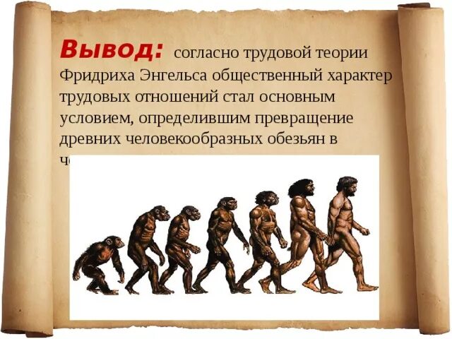 Как человек стал человеком кратко. Трудовая теория Энгельса о происхождении человека. Трудовая теория антропосоциогенеза ф. Энгельса. Трудовая теория Фридриха Энгельса.