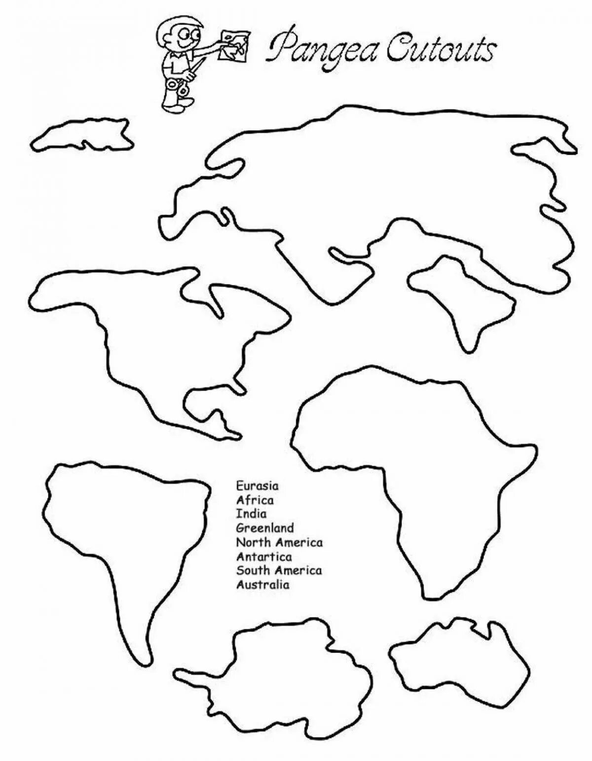 Контуры континентов для детей. Очертания материков. Трафарет материков. Материки для дошкольников. Карта отдельных материков