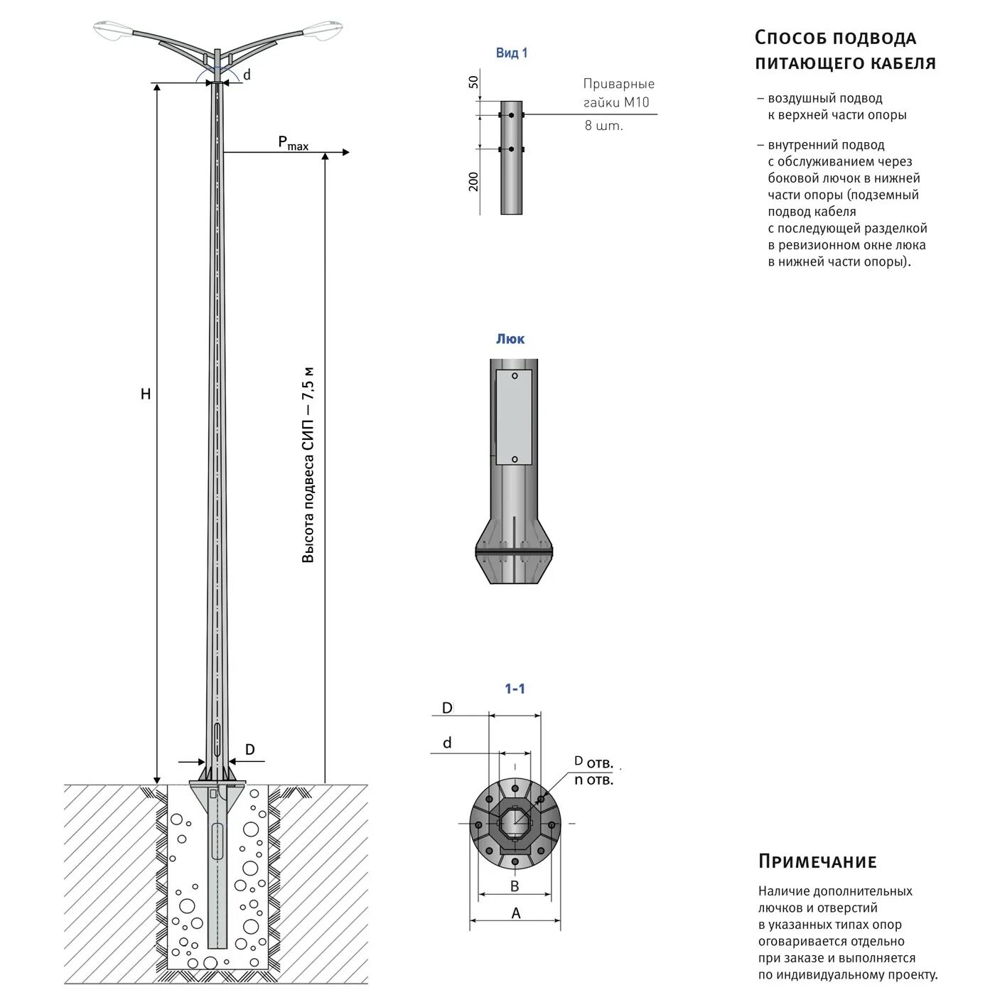 Опора ОГС-0.7-10. Опора ОГКФ-9 вес. Опоры освещения ОГС-1,0-10. Опора граненая силовая ОГС 1.0 10 чертеж.