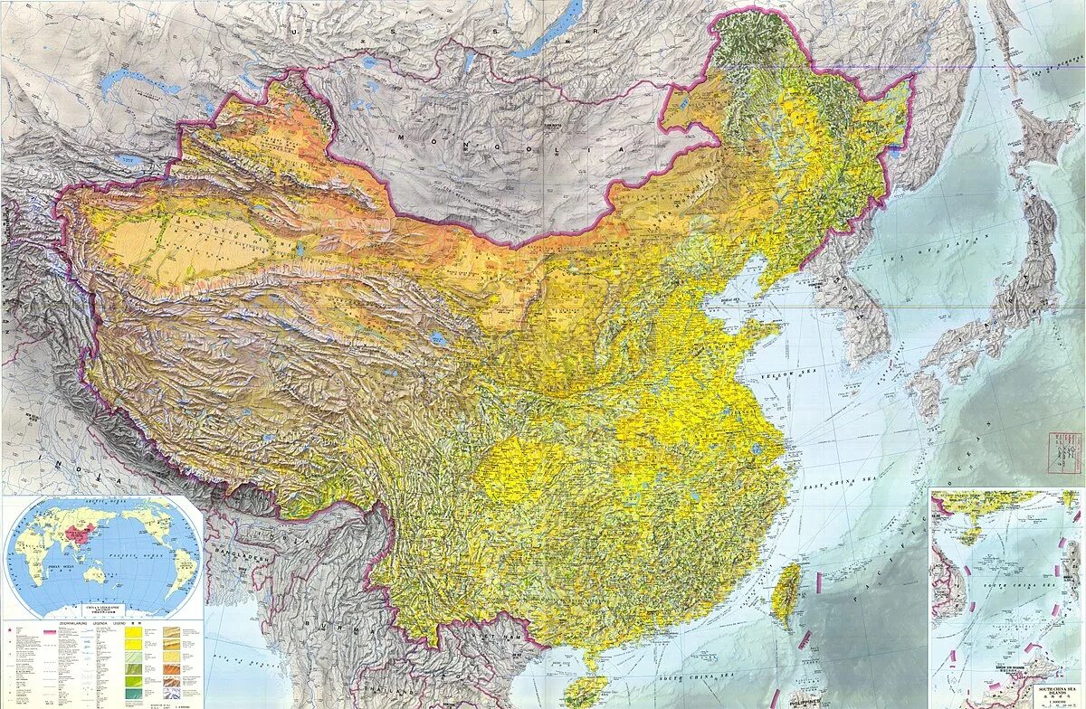 Map of china. Рельеф Китая карта. Топографическая карта Китая. Китай карта географическая. Физико-географическая карта Китая.