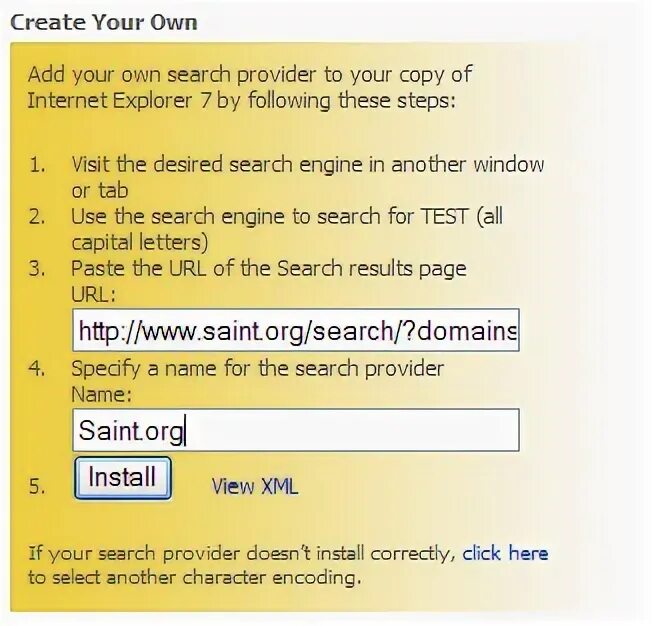 Search provider