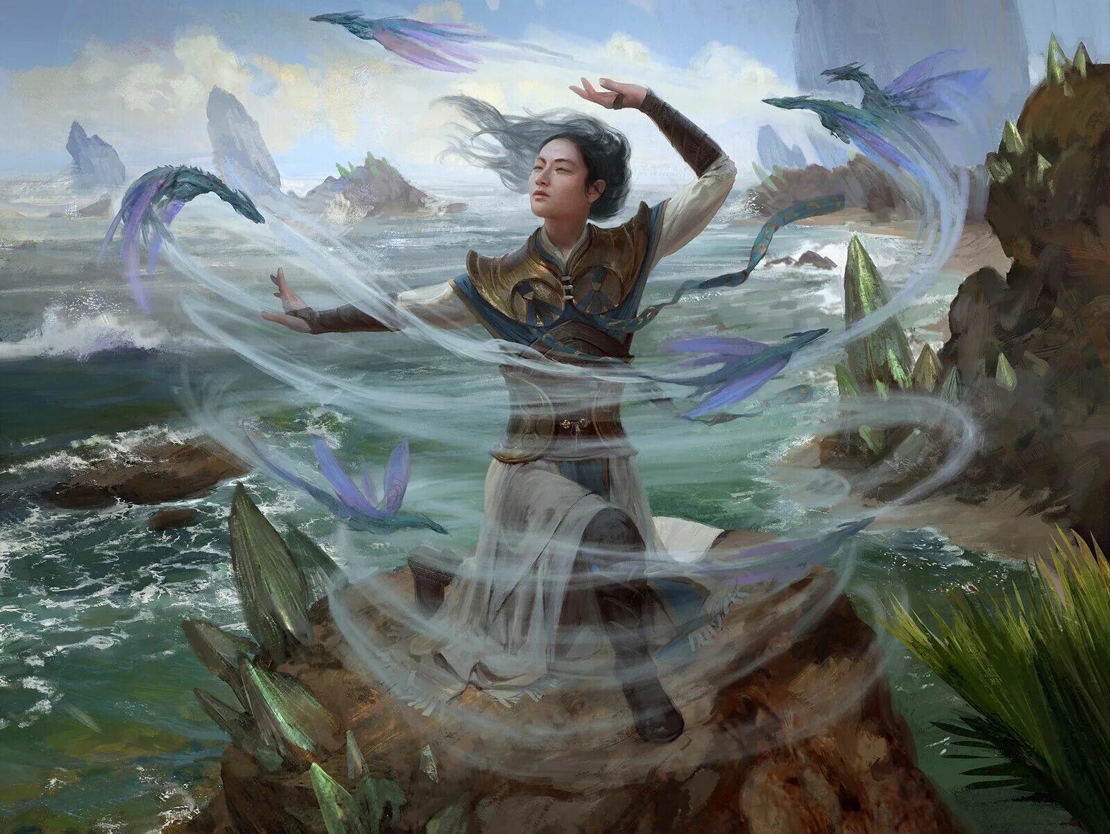 Fantasy wind. Нарсет МТГ. МТГ арт Нарсет. MTG Art миродин. Magic the Gathering художники.