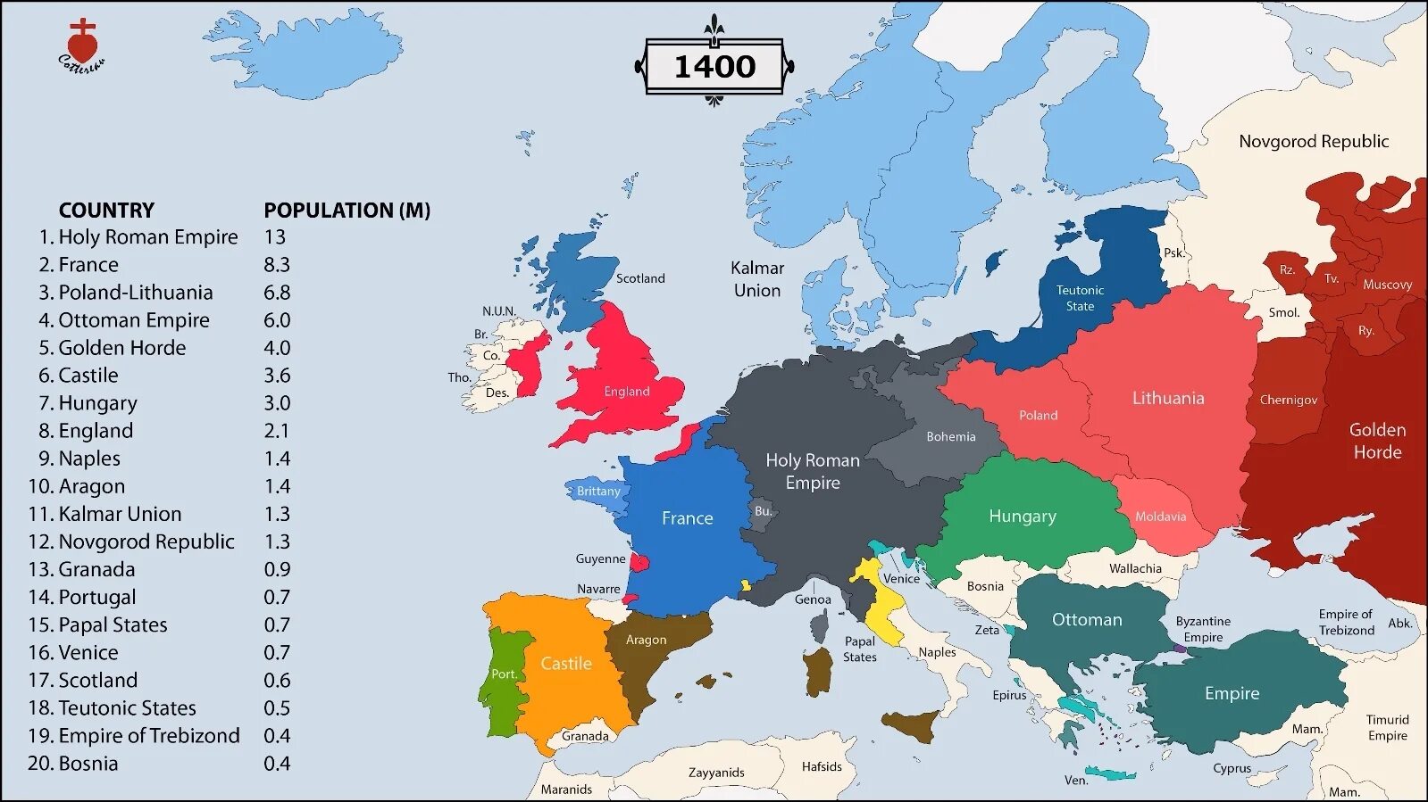 1400 рф. Карта Европы 1400. Европа 1400 год. Политическая карта 1400 года.