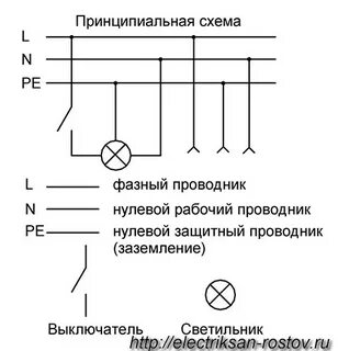 Электрическая схема выключателя