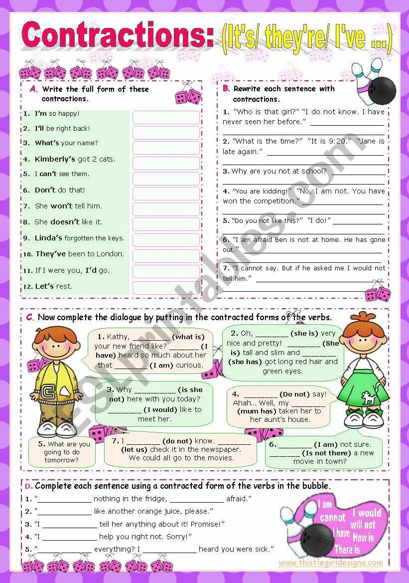 Rewrite the sentences using the short form. Contractions worksheets. write the sentences with contractions. to be contractions. contraction form.