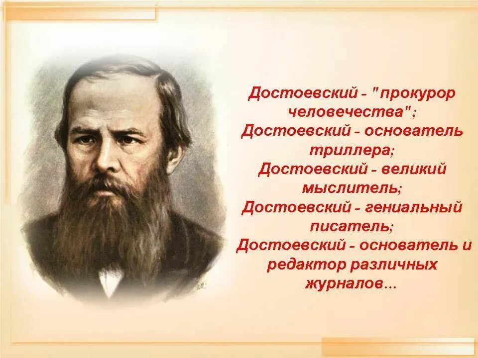 Великий писатель великая душа. Фёдор Миха́йлович Достое́вский (1821-1881). 200-Летию русского писателя Федора Михайловича Достоевского.