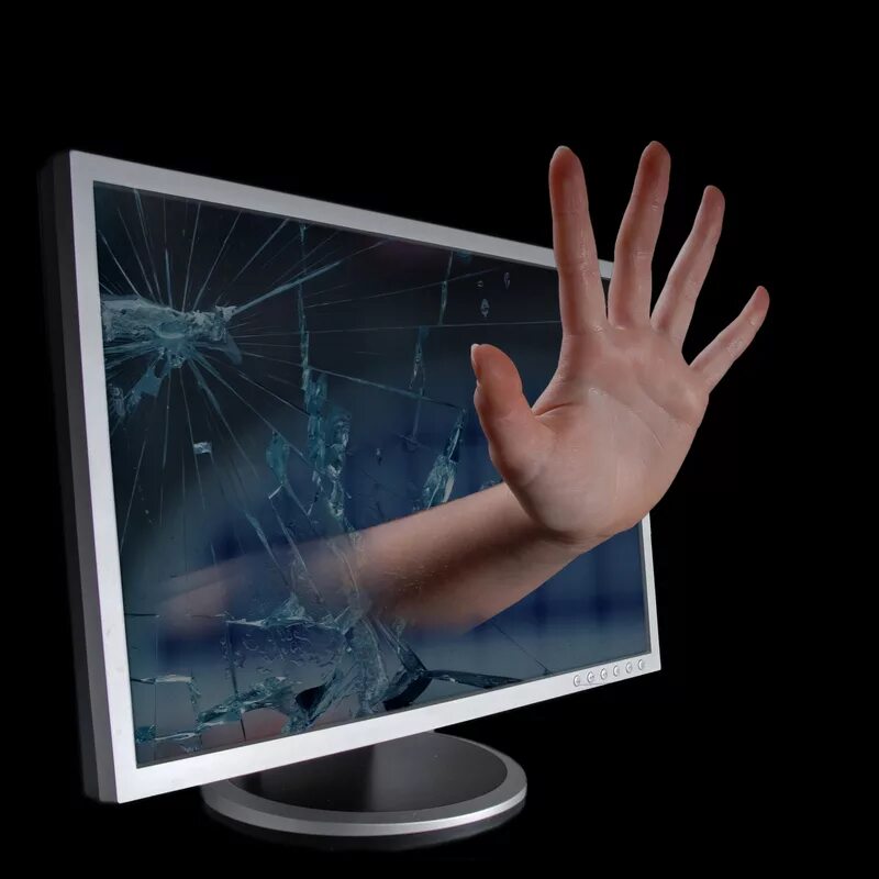 Экрана провести рукой. Рука из монитора. Человек за экраном. Рука в экран. Рука для монитора.