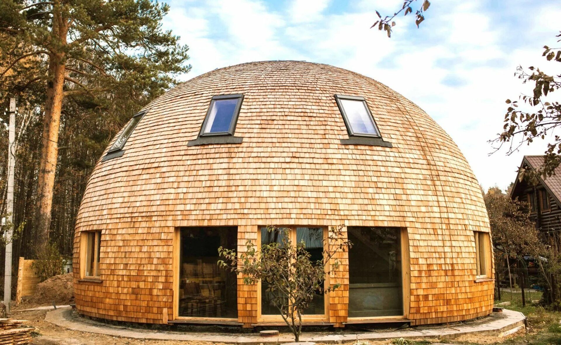 Cúpula de casa, Domos geodesicos, Casa en forma de cúpula