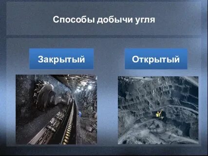 Открытый и закрытый способ добычи угля