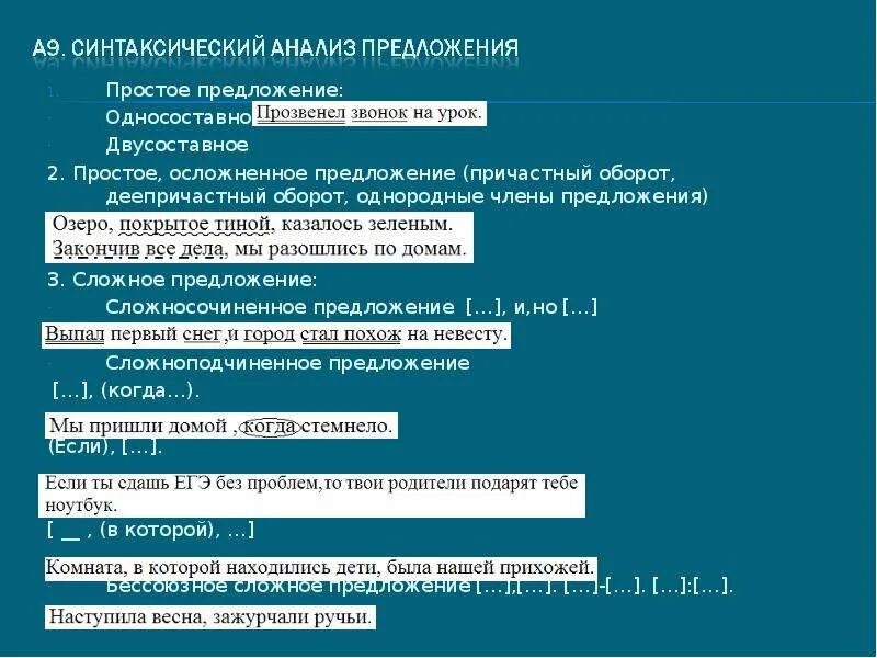 Синтаксический разбор простое осложненное. Односоставные осложненные предложения примеры. Односоставное предложение осложненное предложение. Простое осложненное предложение причастный оборот. Предложения осложненные причастным и деепричастным оборотом.