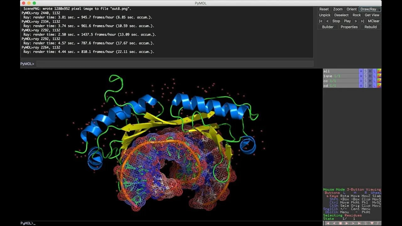 Pymol. Pymol сообщение. pymol example.