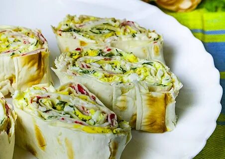Лаваш с крабовыми палочками простой рецепт