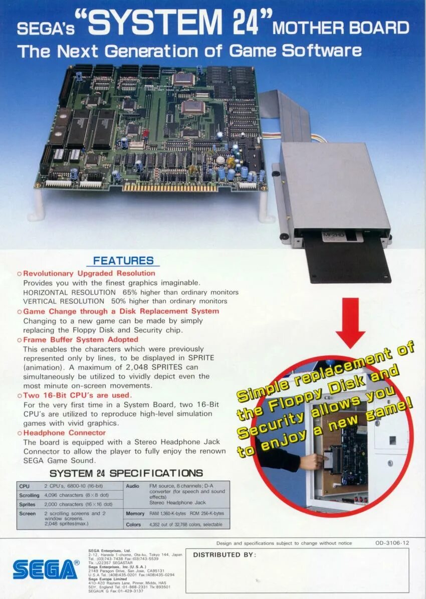 Sega System 16. Sega Arcade game System. System Board плагин. Sega форм-факторы плат игр. System specifications