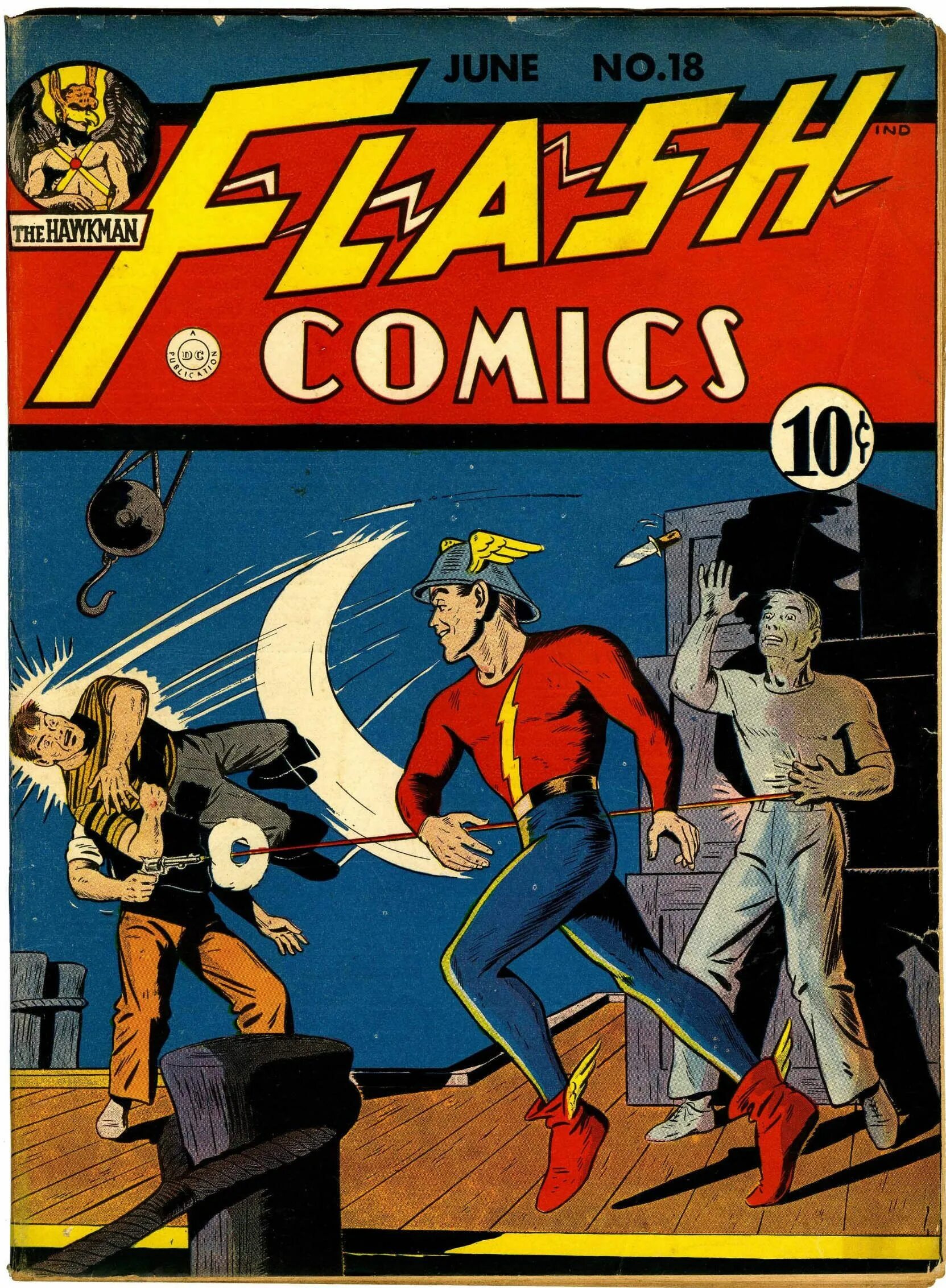 Old comics. Flash comics #1 (январь 1940 г.). первый комикс dc. первый флэш комиксы. флеш комикс старый.