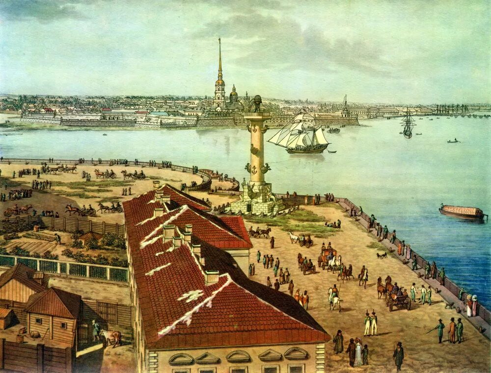 Анжело Тозелли панорама Петербурга 1820 года. Санкт Петербург при ептр1.