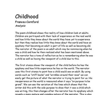 Childhood перевод
