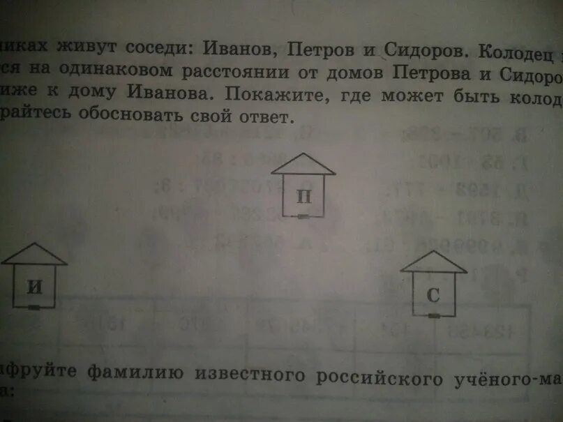 Бывшая живет в соседнем доме. Домик для решения задач. Домики и колодцы задача. Колодец задача. Задача про дома и колодцы.