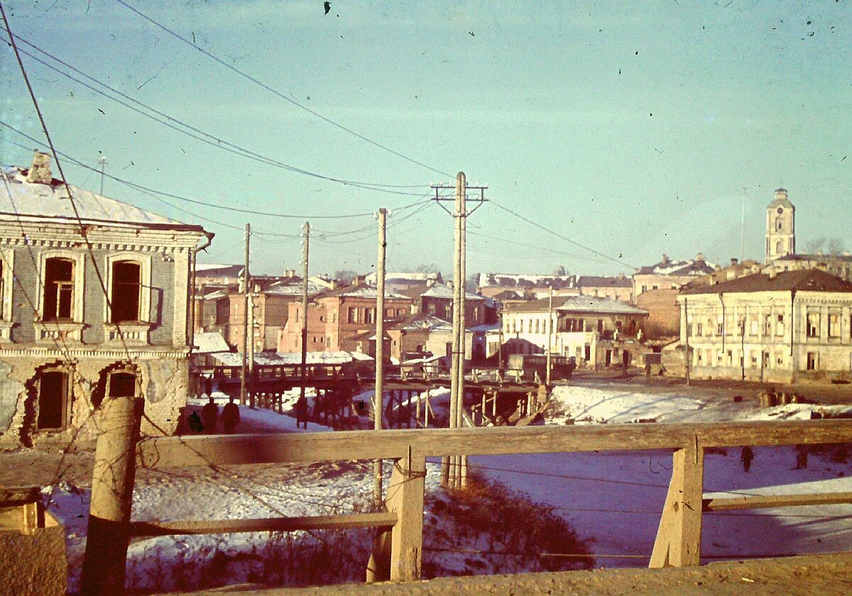 Вязьма 1941. Смоленск 1941 в цвете. Город Гжатск Гагарин. Оккупация Вязьмы.