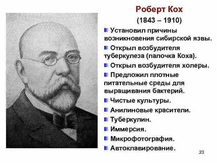 Кох открытия в биологии