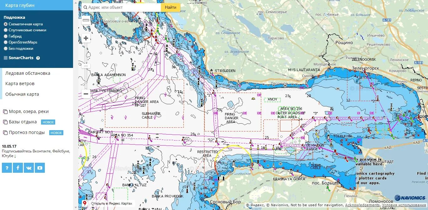 Карты Финского залива SailRoad. Отдых под парусом.