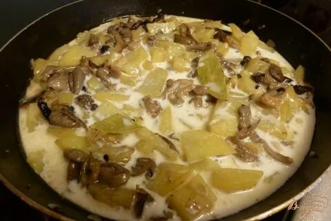 Картошка с молоком и луком
